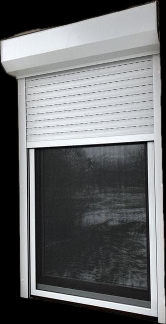 Motorised security roller shutter